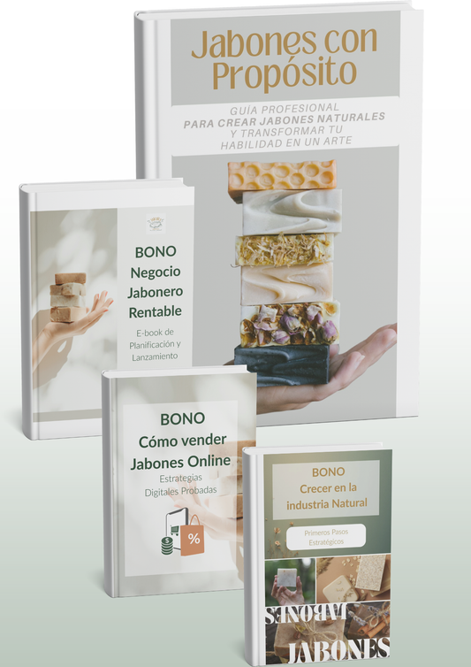 Jabones con Propósito: Guía Profesional para Crear Jabones Naturales y Emprender + 6 BONOS